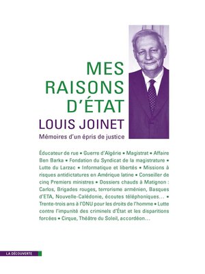 cover image of Mes raisons d'état